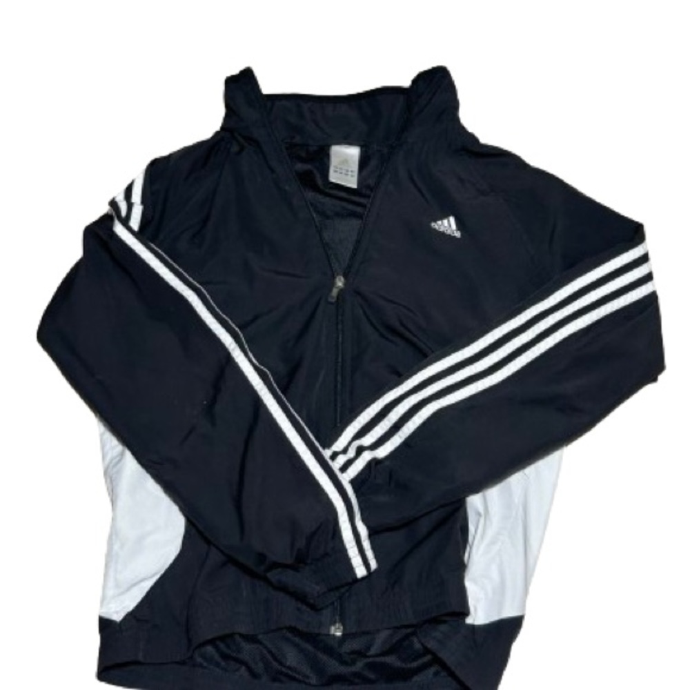 Black Adidas Windbreaker